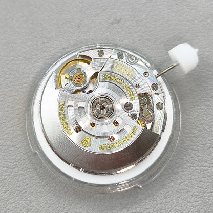 Shanghai 3285 Automatic Mechanical Movement 4 Hands GMT Greenwich Rotor Carved