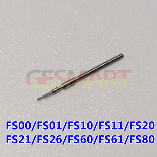 Set of 5 FS series watch winding stems for precise repairs and replacements, compatible with FS00-FS80 models.