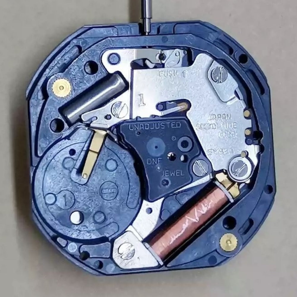 Original Japan Made Seiko 5Y85A quartz watch repair part for precise timekeeping and durability.
