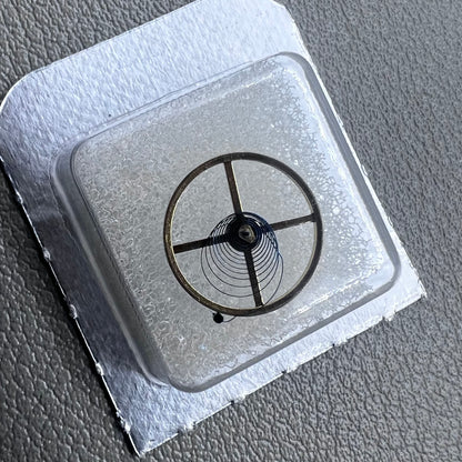 Complete balance wheel with blue hairspring for China Made 3135 3186 movement, precision watch accessory.