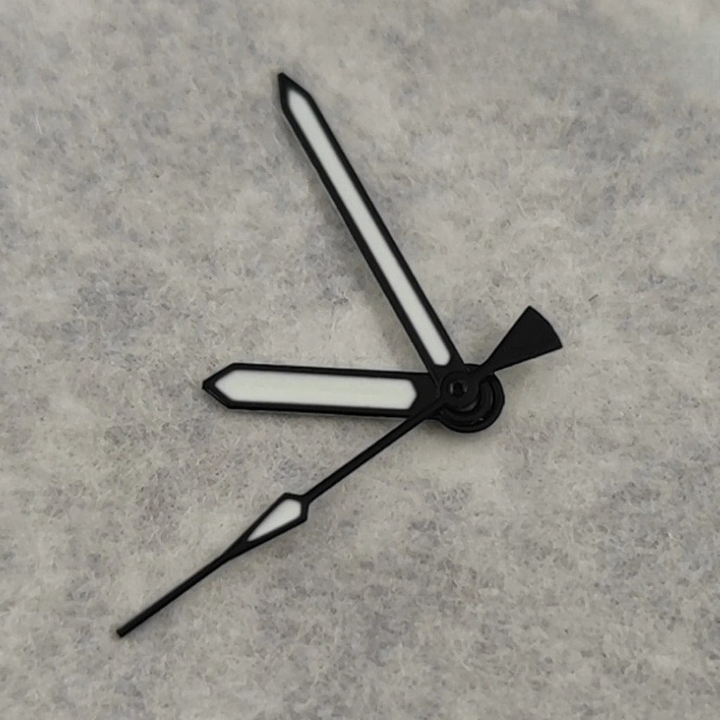 Black NH35 Hands For NH34 NH35 4R35 NH36 4R36 Movement Green luminous Watch