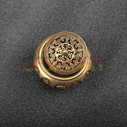 Hand-carved solid copper Zodiac incense burner with 12 Chinese animal figurines for elegant home d�cor.