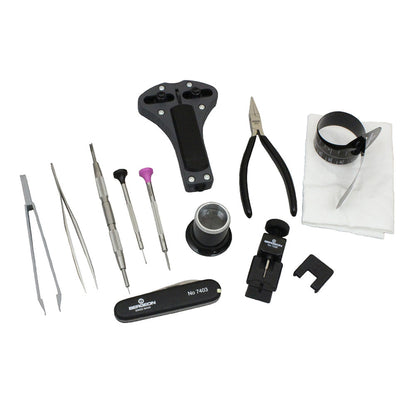 Bergeon 7812 quick service tool case with essential professional watch repair tools for precision maintenance.