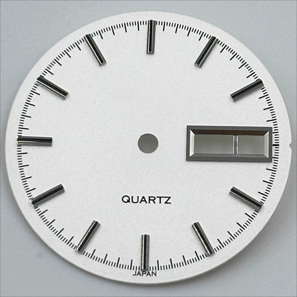 White 28.5mm Datejust dial for 2305 movement, no lume, elegant watch accessory