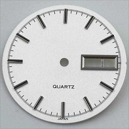 White 28.5mm Datejust dial for 2305 movement, no lume, elegant watch accessory