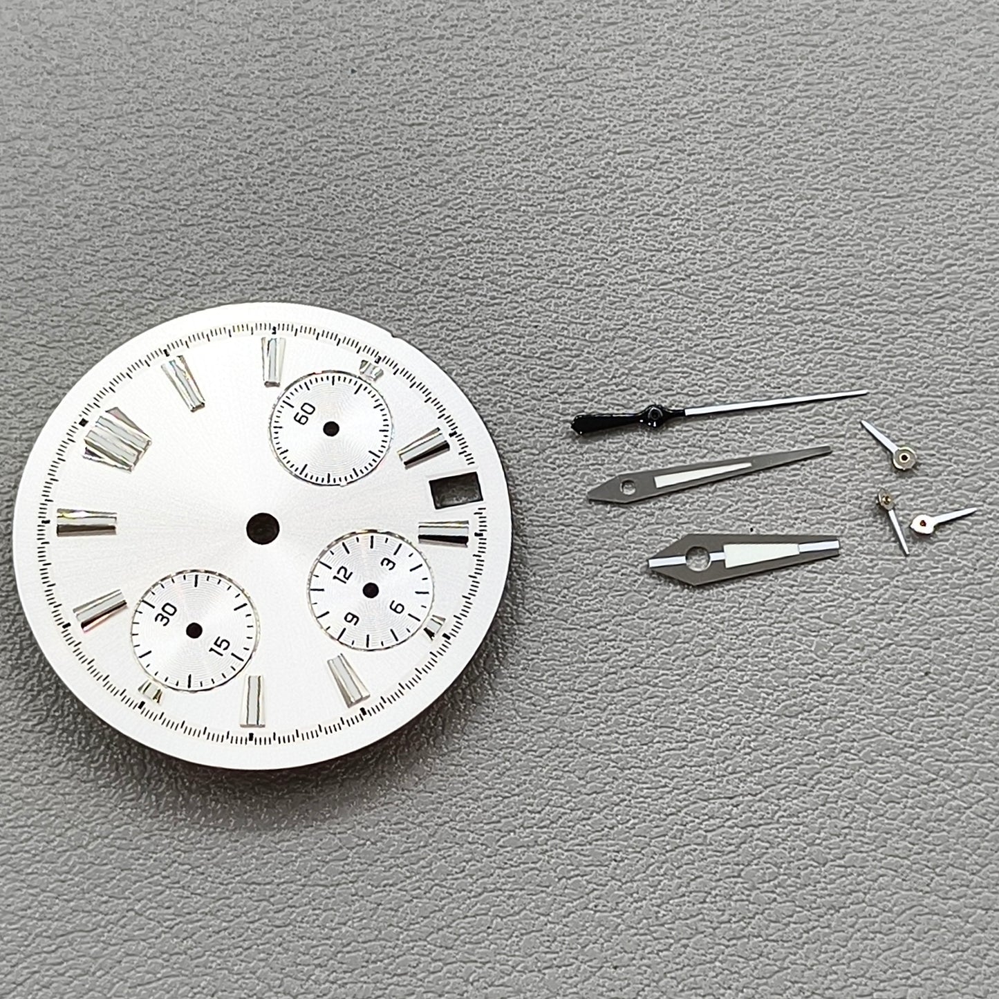 29.5mm White Watch Dial Blue Luminous with Watch Hands Set for VK63