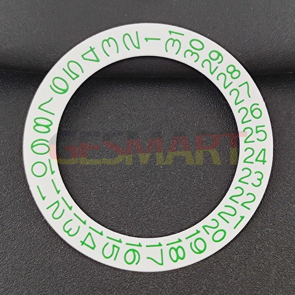 White Background Green Character Date Disk Date Wheel Overlay for NH35 NH36