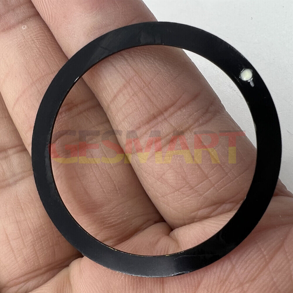 39mm black-yellow aluminum bezel insert, featuring circular arc bevel for durable watch accessory.