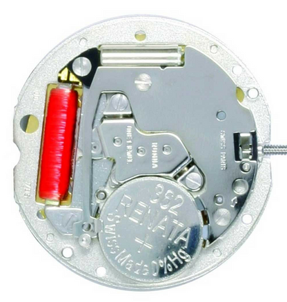 Ronda 788 quartz watch movement with date window at 3 o'clock and 6 o'clock positions for precise timekeeping.