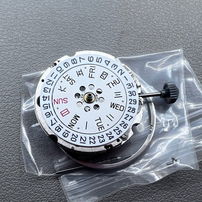 Japan Silver Citizen 8200/8215 Movement Double Calendar Date@3