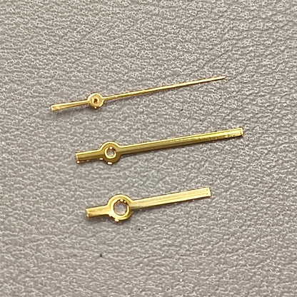 2 Sets No Lume Golden Polished Watch Hands Set for Ronda 515 Movement