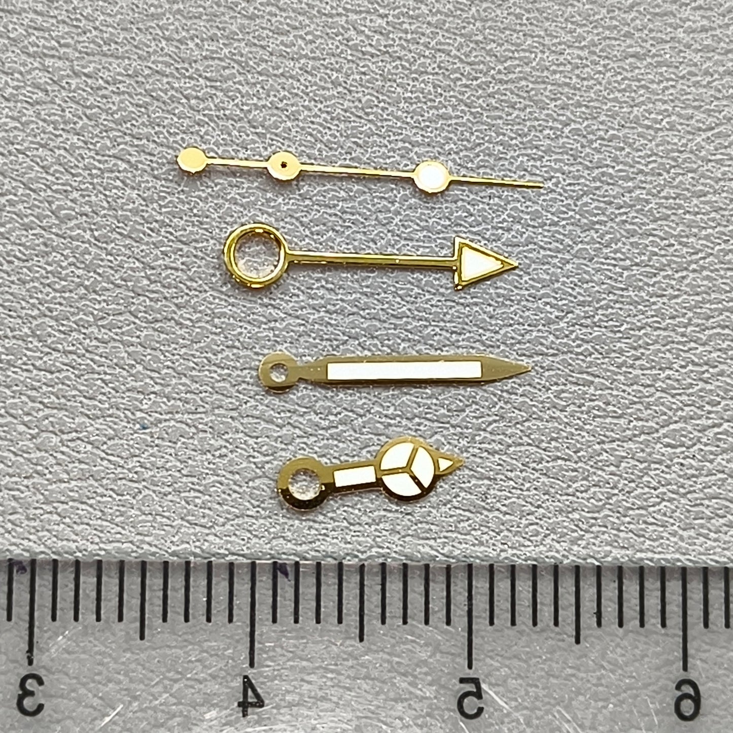Golden Trim 4 Hands GMT Watch Hands for NH34 NH35 NH36 C3 Green Luminous