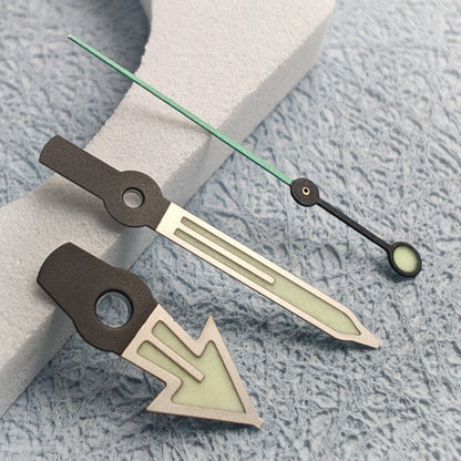 Matted C3 green lume second hand for Tuna SKX007 watches, compatible with NH35/36 NH70/72 movements.