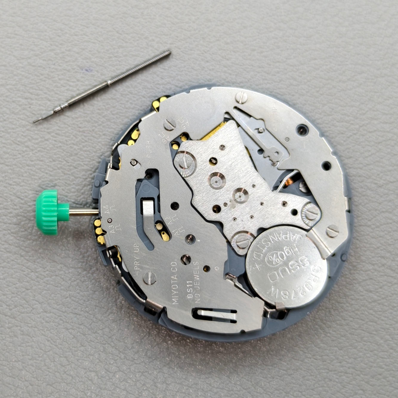 Japan Miyota OS11 0S11 Quartz Movement Black Disk Wheel Date@4