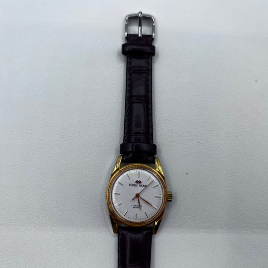 Beijing Double Dark Brown Strap Rhomb Single Calendar Manual Mechanical Lady Watch