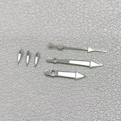 2 Sets Silver Trim Green Lume Watch Hands for Miyota OS10 OS20 OS22 OS60 OS80