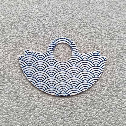 Blue Wave Up Slice Silver Background Rotor Oscillating Weight Overlay Fit for NH35