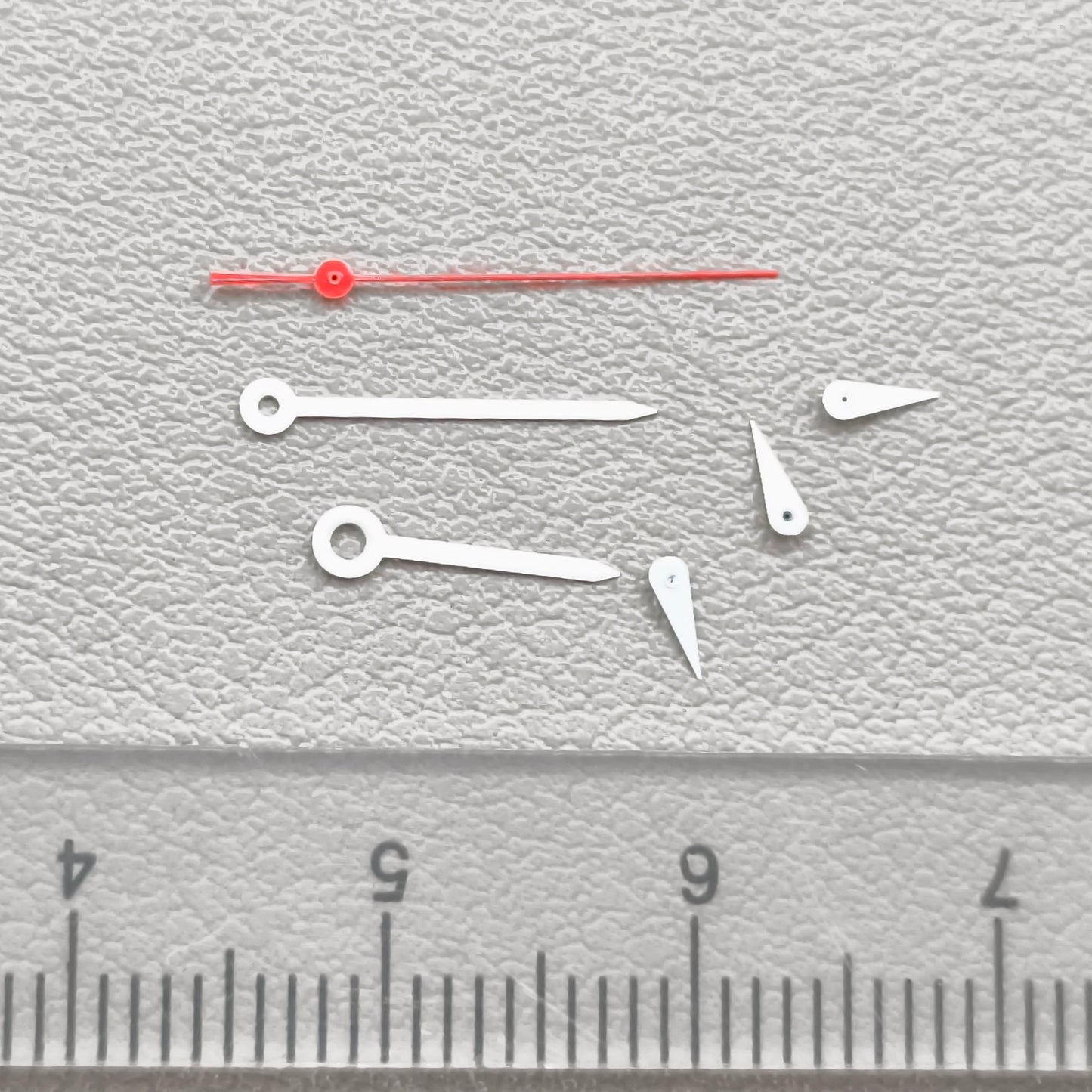 2 Sets White Pointed Red Second Hand Watch Hands for Miyota OS10 OS20 OS60 OS80