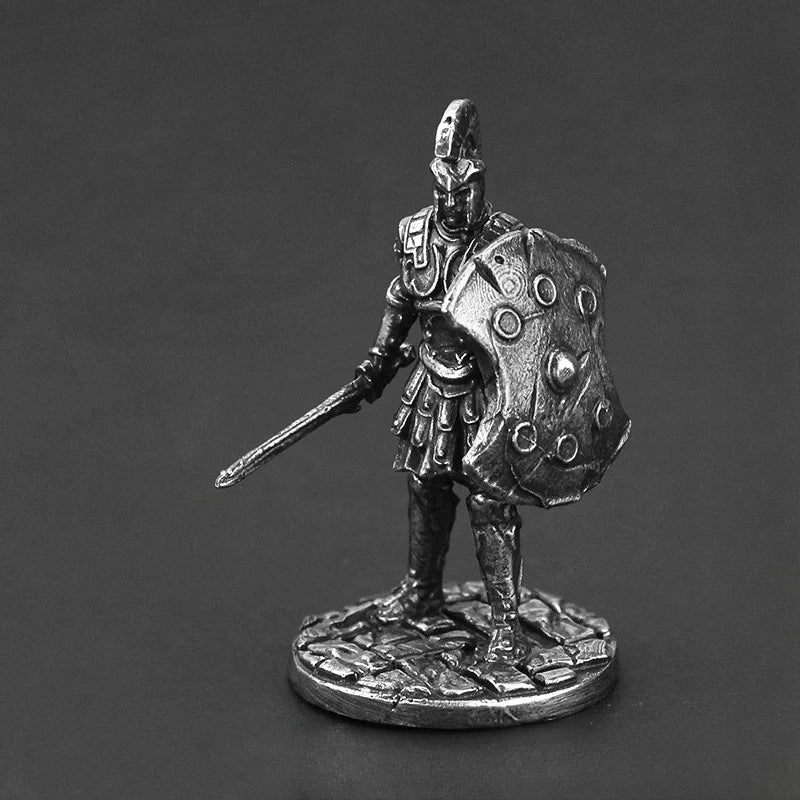 Athenian Swordsman Copper Miniature Figurine White Bronze Fantasy Wargame 124-2