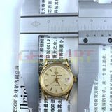 Double Rhomb Single Calendar Manual Mechanical Lady Watch Golden Nail 3 Hands