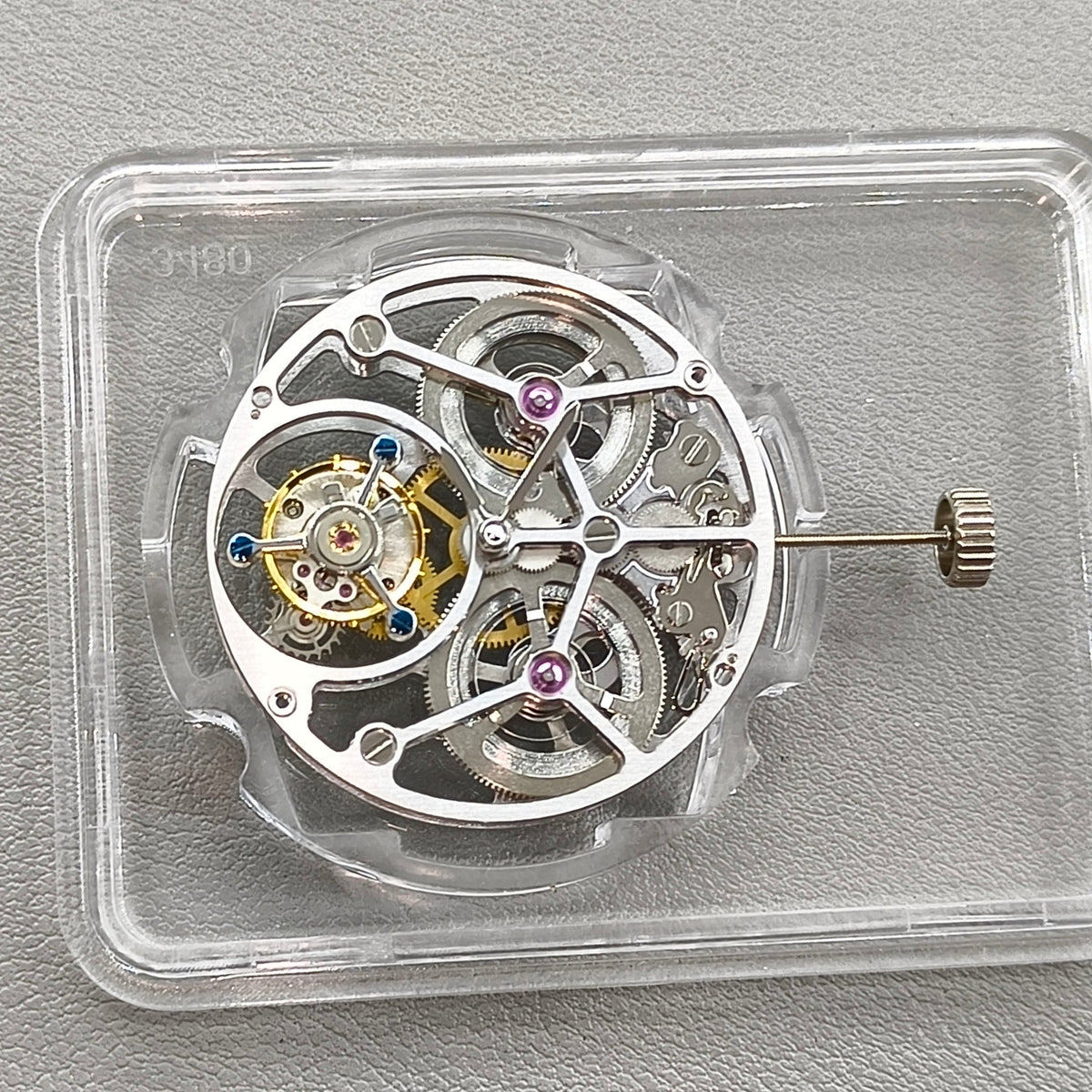 Hangzhou 36K0E Silver Hollow Manual Tourbillon Mechanical Movement 2 Hands