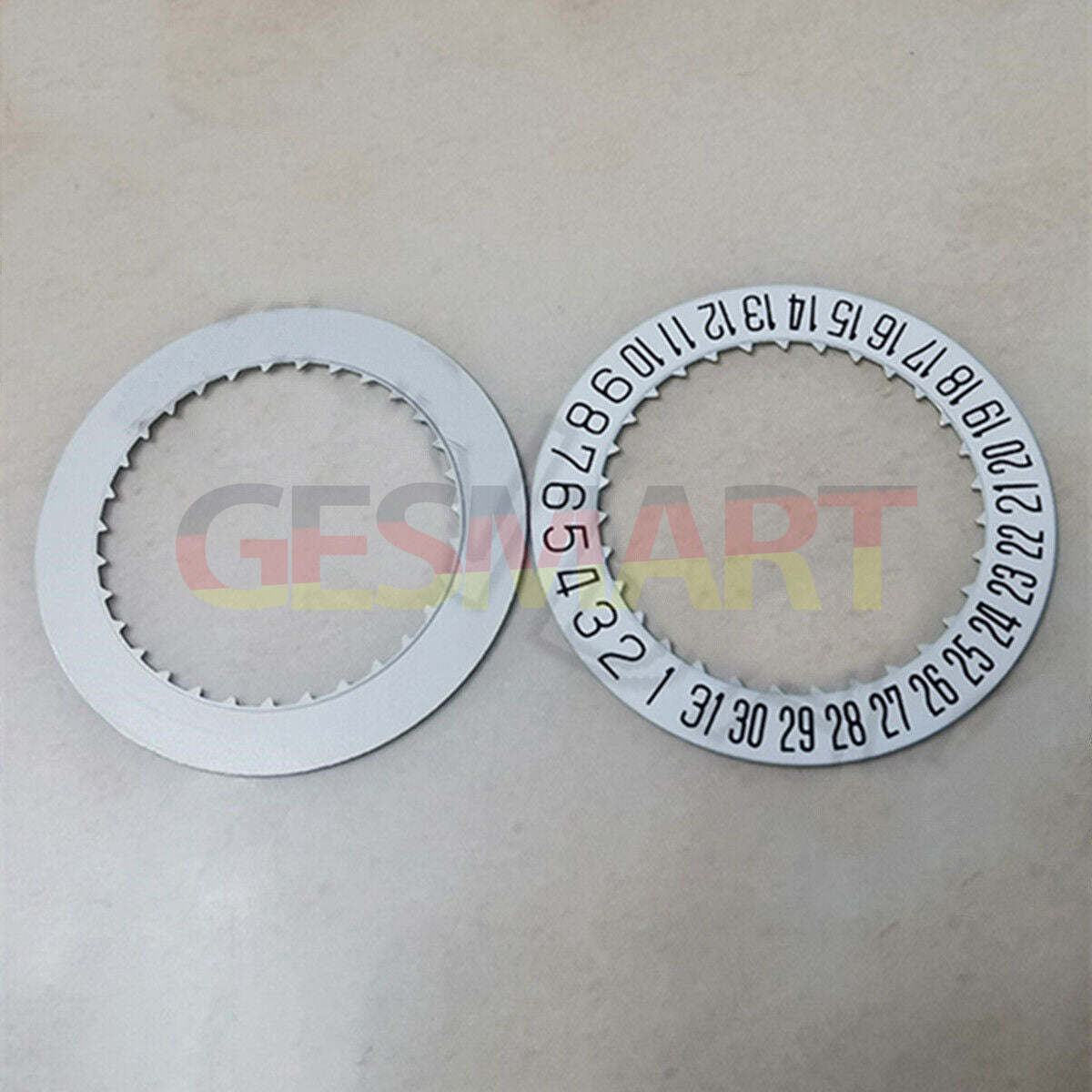 White Date Wheel Overlay for 9015 Movement, Date Display at 6 O'clock, Compatible with Various Watches