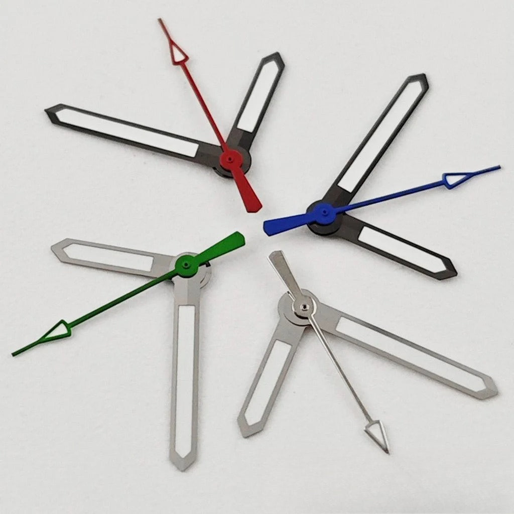 Multicolor Modified Watch Hands Green Luminous for NH34 NH35 4R35 NH36 4R36 7002