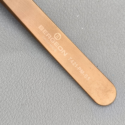 Swiss Bergeon 7421-PM-S5 Tweezers Bronze Non-magnetic
