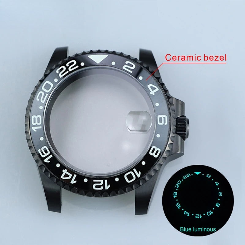 40.5mm IPB Stainless Steel Case Sapphire Glass fit NH35 Carbon Fiber Bezel