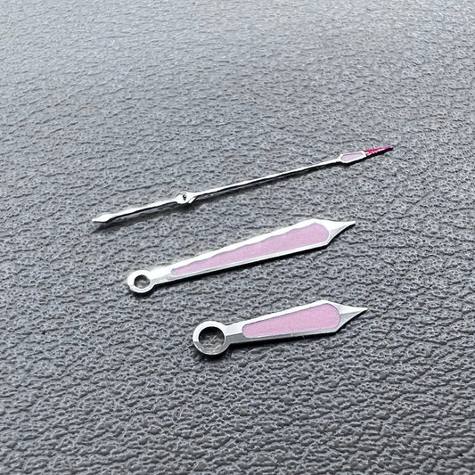 Pink 9.3*13.3*14.3mm Watch Hands Set For Miyota 8215 8200 2813 Movement