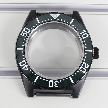 40mm Diver Watch Case Sapphire Glass with Bezel For NH35 NH36 NH34 NH38 4R36