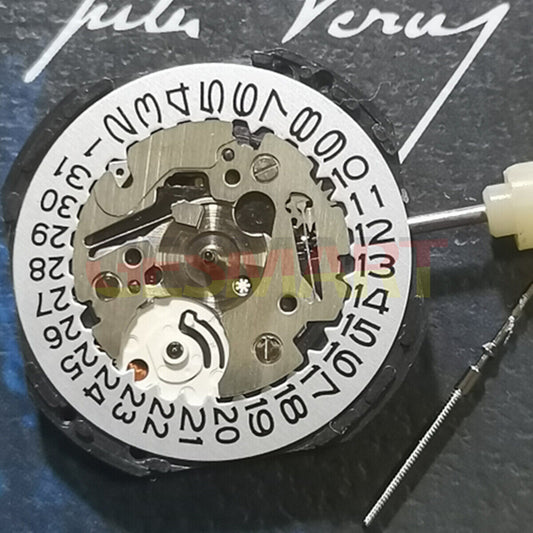 Japan Made YL42 quartz watch movement with 3 hands and date at 3 o'clock, ideal for watch repair parts.