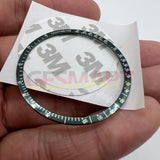 38.5mm Aluminum Alloy Green Ring+White Font Watch Bezel for Omega Speedmaster