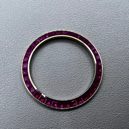 Inclined Pink Watch Bezel Daytona T-Shaped Square Moissanite Golden Base