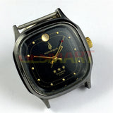 34mm Dandong Made Manual Mechanical Watch 19 Jews Black Dial Golden Nail 3 Hands