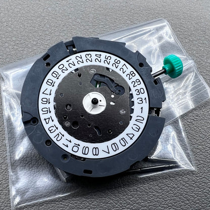 Japan Miyota 0S80 quartz watch movement with date, 1/20 chrono, alarm, and 3 sub-dials for precision timing.