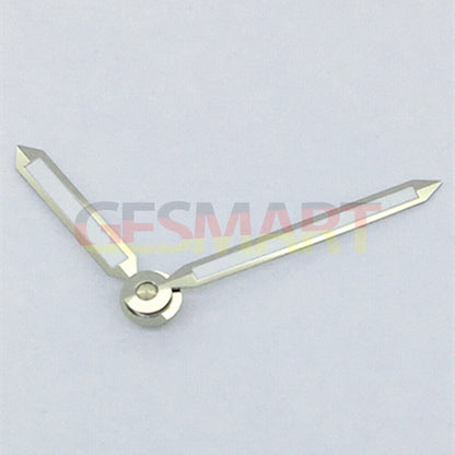 2 Hands Silver Trim Green Luminous Watch Hands for ST3600/ST3620/ETA6497/ETA6498