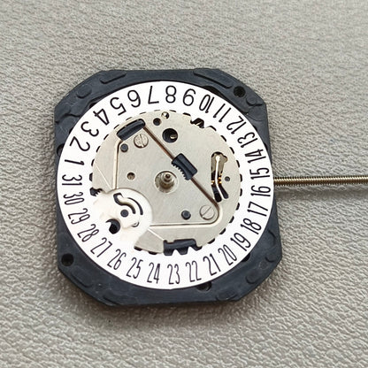 Japan VX22 White Disk Quartz Watch Movement Date@6