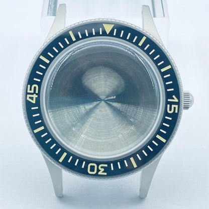 15-45 40mm vintage matte 316L steel watch case with lume ceramic bezel for NH35 movement