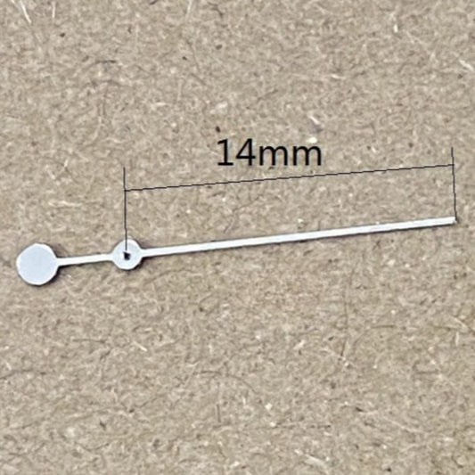 Set of 3 silver 14mm second hands for Miyota OS10 OS20 OS30 watch movements, precision time accessory.