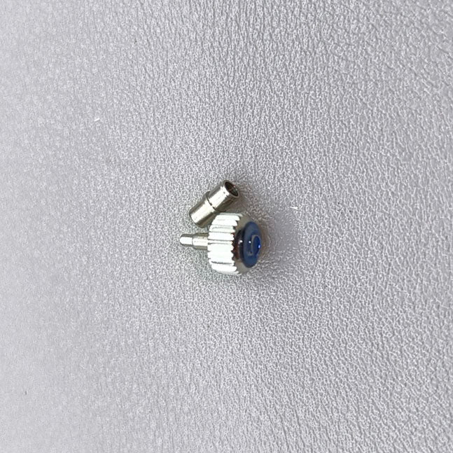 6.3mm Matte Silver Watch Crown with Tube for OMEGA Seamaster 300 Watch