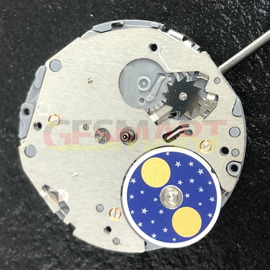 Miyota 6P00 quartz movement for watch repair, replaces 6300 moon phase, precise and reliable parts.