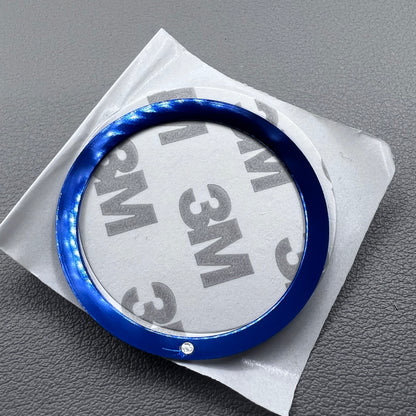 36.5*30.8mm Dark Blue Watch Bezel Vintage Aluminum Alloy Slope Green Luminous