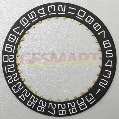 Swiss Black Date Disk Wheel for ETA2824 movement with square font, showing date at 3 o'clock position