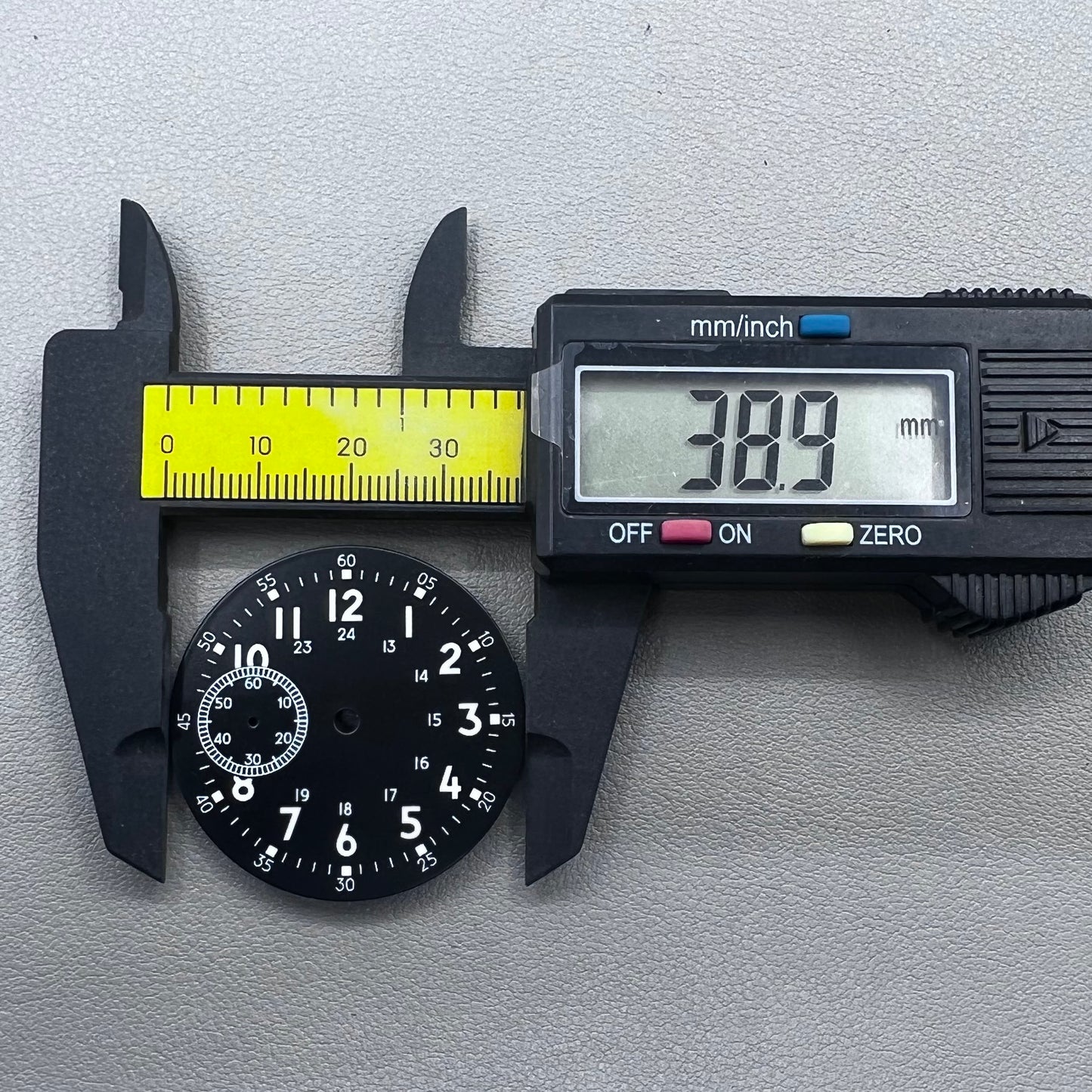 39mm green luminous watch dial for ETA 6497 Seagull ST3600 with small second at 9,.