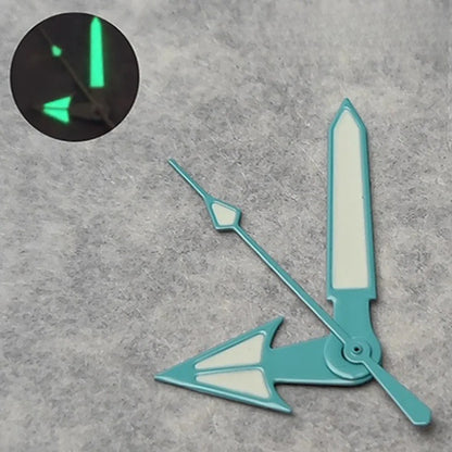 C3 Green Luminous Watch Hands Set For NH34 NH35 4R35 NH36 4R36 Movement