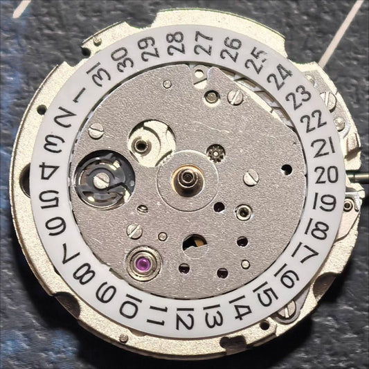 Japan Made Original Miyota 8215 8200 Silver Mechanical Movement Date At 3 White Disk