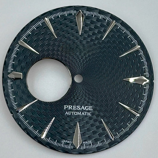 35mm Dark Green+Silver Nail Cocktail Modified Datejust Watch Dial for NH38 Movement