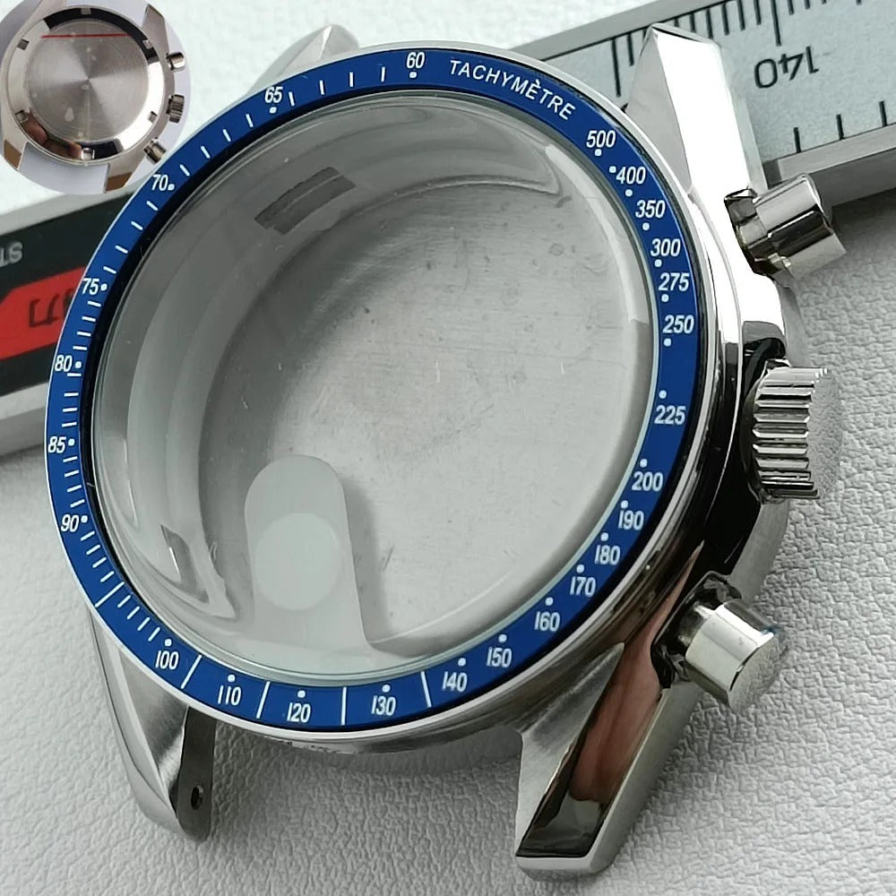 38.5mm flat aluminum bezel for men's diving watch, durable replacement accessory without luminous features.