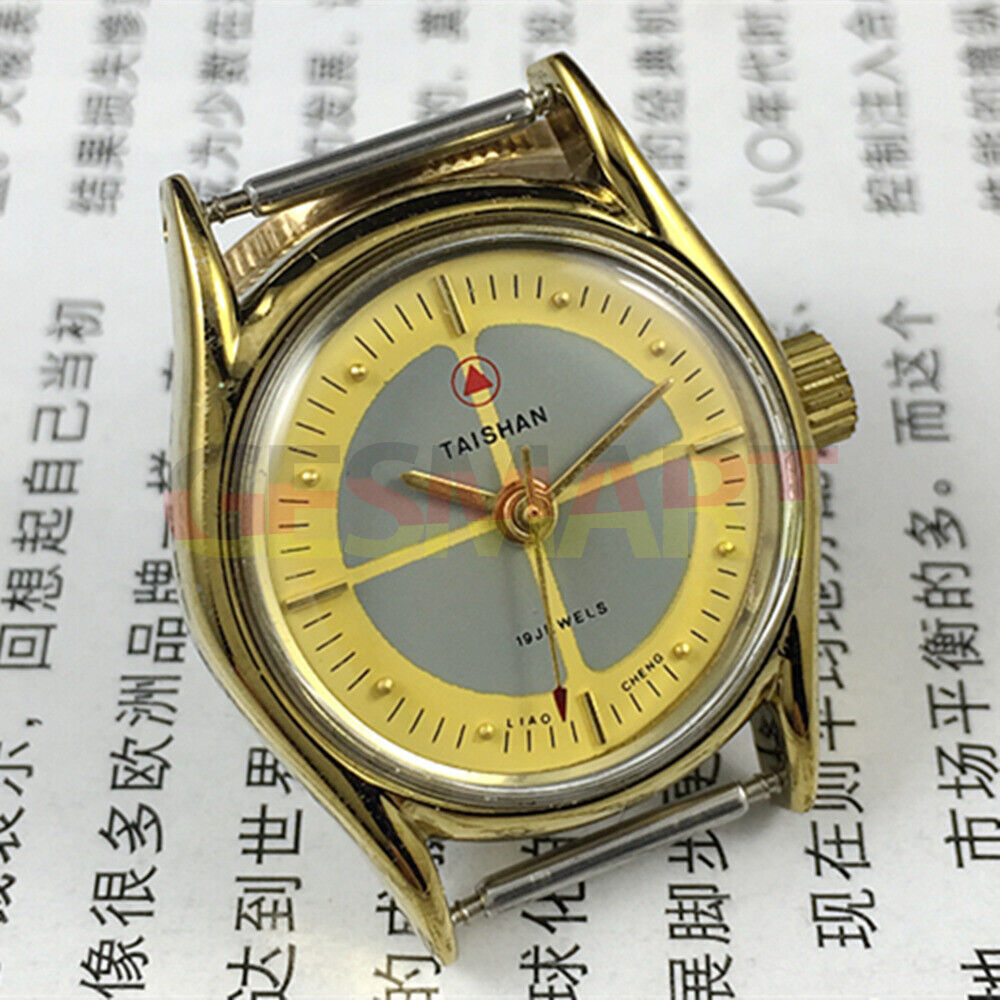 1. Liaocheng TAISHAN 27mm manual mechanical lady watch with gold nails and three hands.  